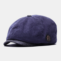 Hommes velours côtelé Plus velours jeune chapeau de peintre occasionnel chapeau octogonal béret chapeau