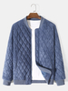 Hommes Velours Tendance Lattice Solide Manches Longues Manchette Étroite Vestes Décontractées