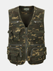 Hommes Veste de Pêche à Style de Camouflage Extérieure Multi Fonctionnelle Séchage Rapide