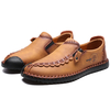 Hommes Vintage Casual Side Zipper Soft Chaussures en cuir microfibre