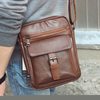Hommes Vintage Multifonction Multi-poches Sac À Bandoulière Imperméable En Faux Cuir Sac À Bandoulière