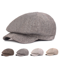 Hommes Vintage Peintre Thin Beret Caps Gentleman Casquette Gavroche Octogonale