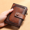 Hommes Véritable Cuir RFID Multifonction Antivol Porte-cartes pliable de grande capacité