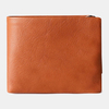Hommes Véritable Cuir Vinatge RFID Blocage Anti-Vol Portefeuille Porte-Cartes Zipper Coin Coin