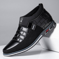 Hommes Wearable Soft Semelle Slip-on Business Casual Bottines en cuir