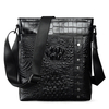 Hommes en cuir véritable alligator motif sac à bandoulière Leisure Business Crossbody Bag porte-documents