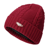 Hommes Femmes Plus Cachemire Tricoté Chapeau Bonnet Chaud Protection des Oreilles Solide Chapeaux de Plein Air