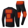 Hommes femmes sous-vêtements chauffants électriques costume pantalon chauffant élastique thermique hiver