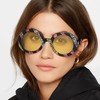 Hommes Femmes UV400 Lunettes de soleil rondes Lunettes de soleil extérieures non polarisées