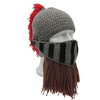 Hommes hiver Crochet tricot bonnet chapeaux chevalier romain casque masque facial casquette de ski fête