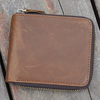 HommesVintageCoinSacGrandeCapacité Portefeuille En Cuir Véritable