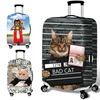 Honana 3D Spoof Chat Élastique Luggage Cover Trolley Case Couverture Chaude Voyage Valise Protecteur