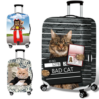 Honana 3D Spoof Chat Élastique Luggage Cover Trolley Case Couverture Chaude Voyage Valise Protecteur