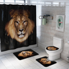 Honana 4 PCS salle de bain imperméable rideau de douche piédestal tapis couvercle couvercle de toilette tapis de bain dé