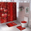 Honana 4 PCS Salle De Bains Imperméable Rideau De Douche Toilette Housse de Siège Piédestal Tapis Tapis De Bain Salle De