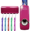 Honana BX-421 Distributeur automatique de dentifrice monté au mur avec cinq porte-brosse à dents ensemble de salle de ba