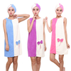 Honana BX-969 flanelle Soft jupes absorbantes Salon peignoir femmes SPA serviette de bain avec bonnet sec