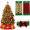 Honana CF-461 12PCS or rouge argent arbre de Noël décorations pour noeuds pour la décoration de la maison de babiole nou