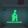 Honana DX-014 15x20cm Autocollant Fluorescent Mur Toilettes Room Thinking Downloading