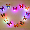 Honana DX-138 6PCS 3D Autocollant Papillon Clignotant LED Lumière de Nuit de Couleur Changable Décorative
