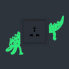 Honana DX-169 Fluorescent Glow Switch Wall Sticker Horrible Crocodile Maison Chambre Décor