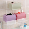 Honana En Plastique Étanche Papier De Toilette Titulaire Boîte De Rangement De Tissu De Toilette Auto-Adhésif Salle De B