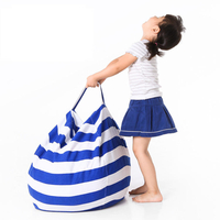 Honana Grande Capacité Animal En Peluche Sac De Rangement De Bean Canvas Chaise Accueil Organisateur pour Enfants Plush