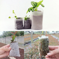 Honana HG-GP 100pcs Tissus non Tissés Plantes Sacs de Semis Sac de Reproduction Dégradable