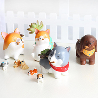 Honana HG-GP4 Creative Akita Chien Husky Dachshund Fleur Pot Cartoon Plant Décoration Pot