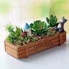Honana HG-GP5 Multifonctionnel Vintage Jardinière en bois naturel Jardin Succulent Rectangle Flower Pot