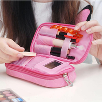 Honana HN-B56 Portable 2 couches Sac de rangement de voyage Organiseur de maquillage cosmétique coloré Toiletry