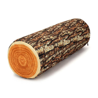 Honana PT-666 3D Stump Log En Forme De Bois En Bois Coussin De Bureau De Bureau Canapé De Voiture Confortable