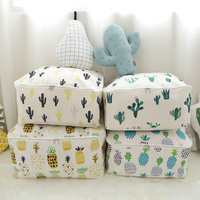 Honana Signature Sac De Rangement En Coton Portable Organisateur Pliant Sac De Couette Poche Conteneur Lavable