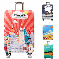 Honana Thème de Tourisme Élastique Luggage Cover Trolley Case Couverture Chaude Voyage Valise Protecteur