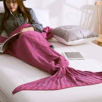 Honana WX-29 3 Taille Fil À Tricoter Sirène Queue Couvertures Fibres Chaud Soft Home Office Sleep Bag Tapis De Lit