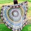Honana WX-92 150 cm Bohème Mince Chiffon Serviette De Plage Mandala Ronde Soie Foulard Feuille Tapisserie Tapis