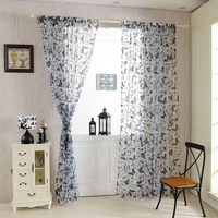 Honana WX-C8 1x2m mode papillon Voile porte rideau panneau fenêtre chambre diviseur voilage décor à la maison