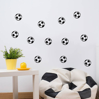 Honana12PCS/SetSport Sticker Mural Garçons Chambre Art Personnalisé Football Football Ball