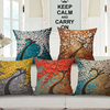 Honana43x43cm3DVintageFleur Éléphant Coton Lin Taie doreiller Housse de Coussin Accue