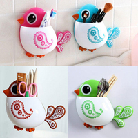 HonanaBrosseÀDentsVentouseOiseau Motif Titulaire Creative Brosse Exceptionnelle Titulaire