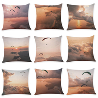 Honana BX 45x45cm modèle de couverture de coussin de luxe parachutisme style graffi taie doreiller taie doreil