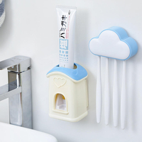 Honanadentifriceautomatiquedistributeur4porte-brosse à dents ensemble mural support brosse