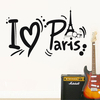 HonanaJaimeParisTourEiffelSticker Mural Décoration Noir Adhésif PVC Decal Papier Pein