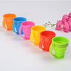 Honana Portable Gel de Silice Pliable 5 Options de Couleur Porte-Brosse À Tasse Tasse Voyage Boisson Tasse de Lavage
