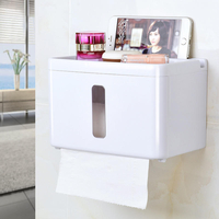 HonanaSuckerMurMontéPorte-PapierToilette Salle De Bains Luminaire En Plastique Rouleau Éta