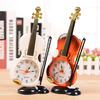 Honana Vintage Unique Petit Expert Mini Violon Réveil Bureau Home Decor Artisanal À La Main