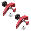 HONGDUI 2 pièces rouge pince de maintien à action rapide en alliage daluminium T-Slot T-Track pince ensemble outil