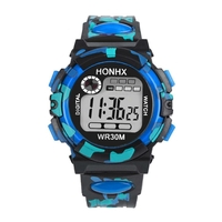 HONHX 62 mode hommes montre lumineux Date semaine affichage multifonction Camouflage Sport montre numérique