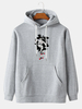 Hoodies à manches longues avec poche kangourou à imprimé astronaute drôle pour hommes