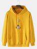 Hoodies de cordon de serrage de poche kangourou décontractés en coton pour hommes